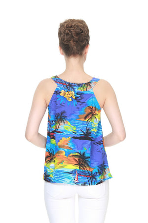 Women's Tank Top in Sunset Blue
