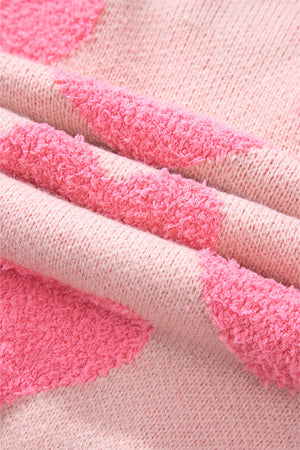Cali Heart Jacquard Knit Sweater