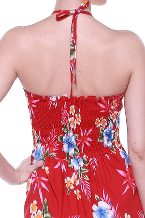 Women's Butterfly Dress in Hibiscus Red