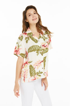 Women's Aloha Shirt in Rafelsia Cream