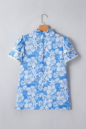 Kataleya Trim Short Sleeve Blouse