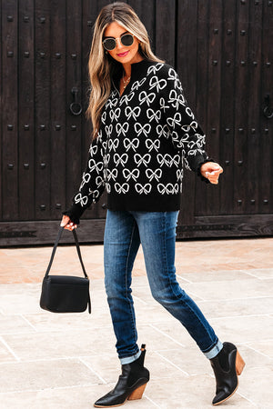Elizabeth Shoulder Zipped Collar Sweater