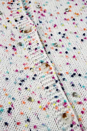 Vienna Rhinestone Decor Confetti Sweater