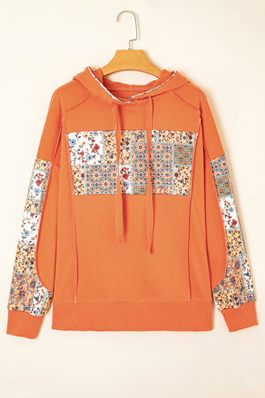 Myrassa Side Slit Drawstring Hoodie