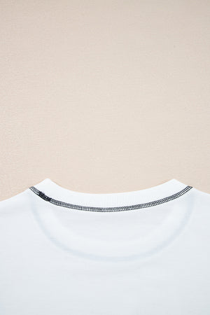 Clare Contrast Stitching Oversize Sweatshirt