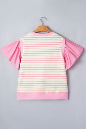 Hope Short Sleeve Patchwork Blouse