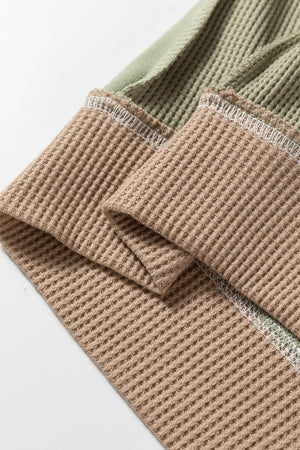 Maelynn Waffle Patchwork Oversize Sweatshirt
