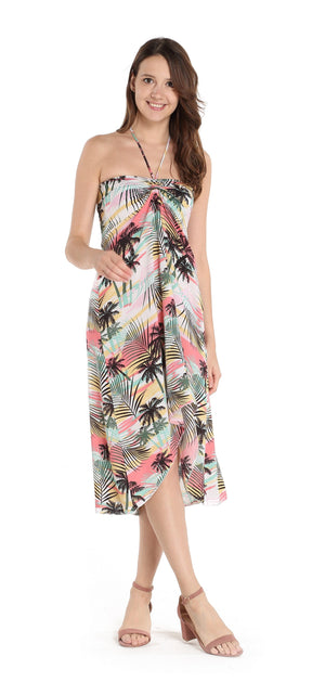 Women's Butterfly Dress in Neon Pastel Sunset