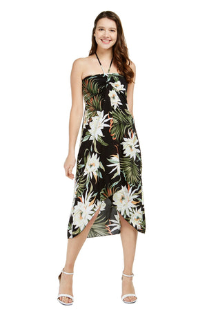 Women's Butterfly Dress in Wispy Cereus Black