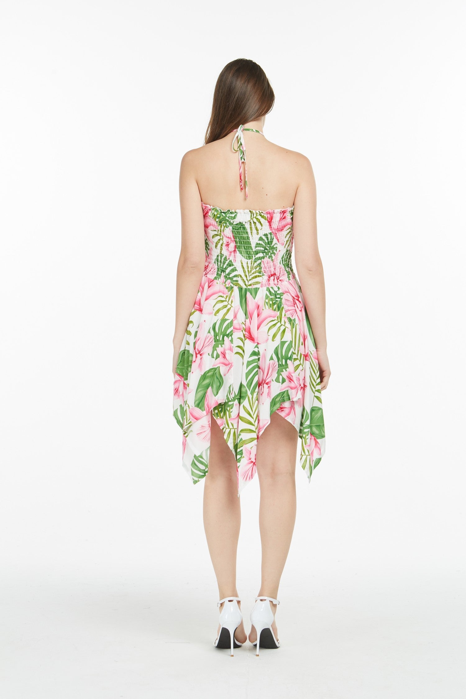 Women's Fairy Uneven Bottom Luau Dress in Lotus Orchid
