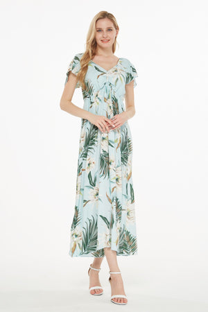 Women's Maxi Rahee Dress Wispy Cereus Light Blue