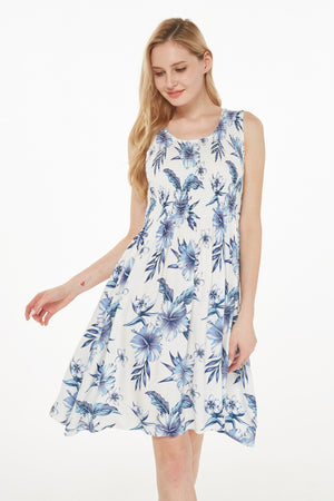 Women's Elastic Tank Dress Day Dream Bloom
