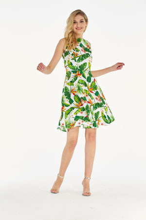Women's Vintage Fit and Flare Dress Bird of Paradise