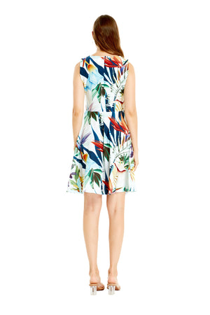 Women's Vintage Fit and Flare Dress in Lost in Paradise