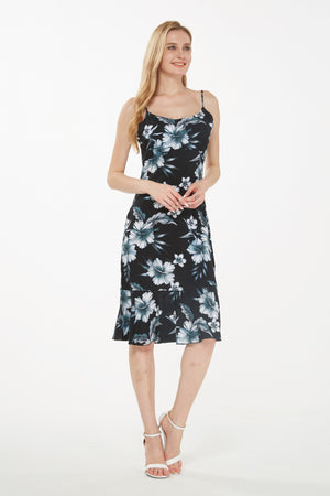 Women's Mermaid Ruffle Dress Midnight Bloom