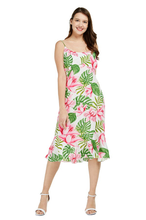 Women's Mermaid Ruffle Dress Lotus Orchid