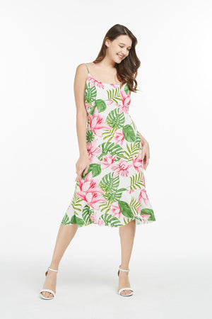 Women's Mermaid Ruffle Dress Lotus Orchid