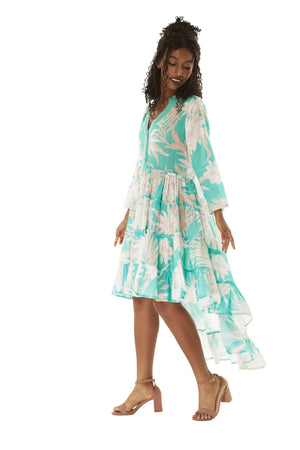 Women's Cover Up Dress in Wispy Cereus Palm Mist