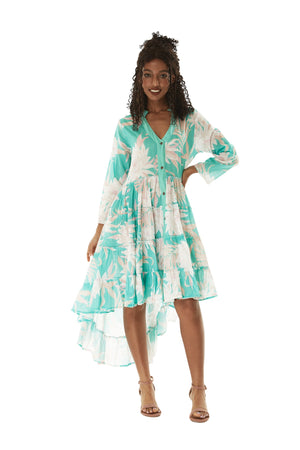 Women's Cover Up Dress in Wispy Cereus Palm Mist