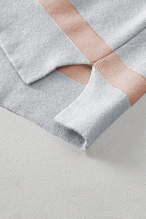 Jream Stripe Colorblock Oversized Sweater