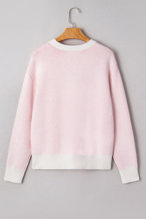 Nevaeh Pattern Drop Shoulder Sweater