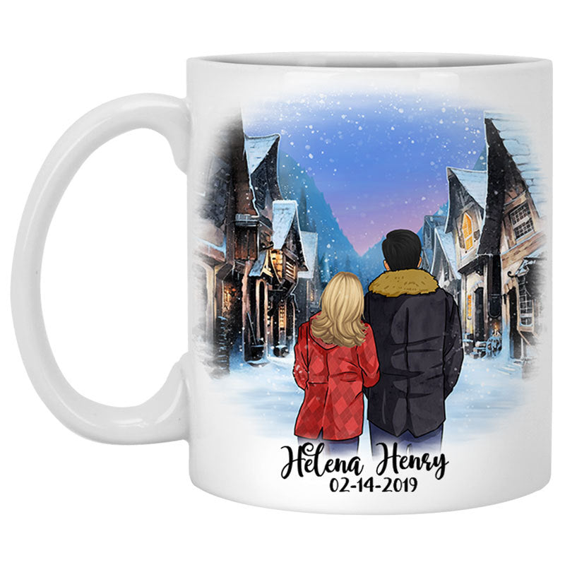 To my boyfriend Promise to encourage you and inspire you village customized mug, personalized Valentine's Day gift for him