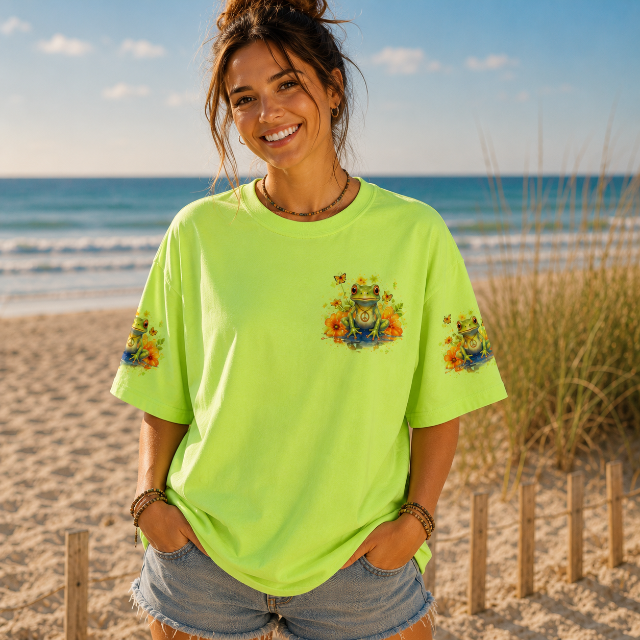 Let Your Light Grow Wild Every Single Day Hippie Frog All Over Print T-Shirt