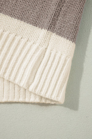 Livia Colorblock Loose Pullover Sweater