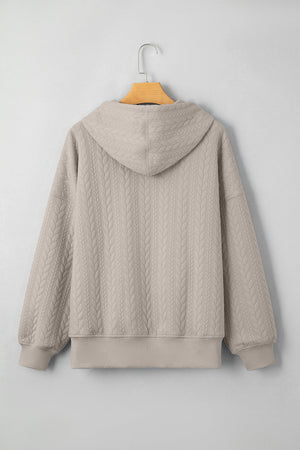 Promise Textured Baggy Solid Hoodie