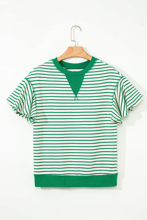 Sol Ruffle Short Sleeve Top