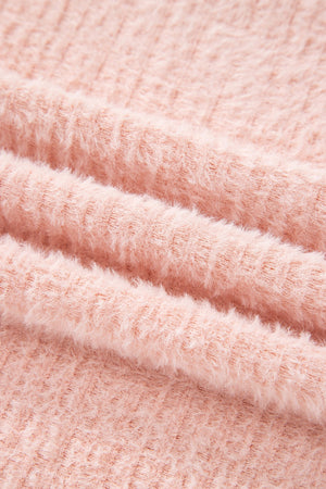 Ivy Fuzzy Ribbed Texture Long Sleeve Top