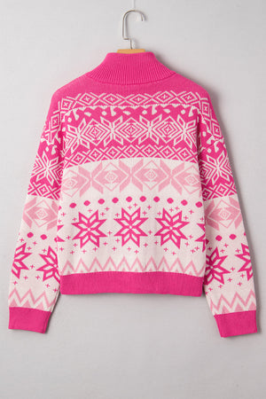 Mila Quarter Zip Collard Sweater