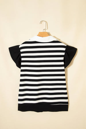 Lilith Ruffled Short Sleeve Blouse