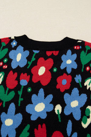 Zariah Print Short Cardigan Sweater