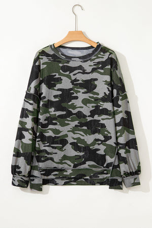 Honey Patchwork Drop Shoulder Sweatshirt