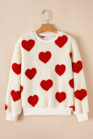 Emily Shoulder Crewneck Plush Sweatshirt