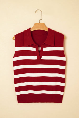 Ariya Stripe Collared Sweater