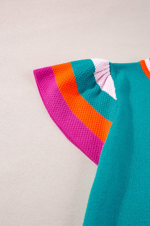 Sophia Flutter Sleeves Knitted Sweater
