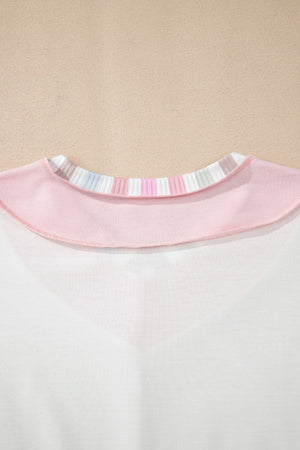 Promise Color Block Loose Long Sleeve Top