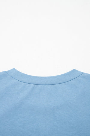 Henley Short Puff Sleeve Top