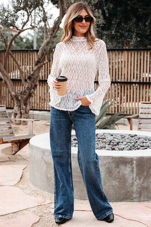 Laurel Bell Sleeve Mock Blouse