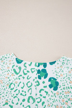 Azalea Print Short Sleeve Blouse