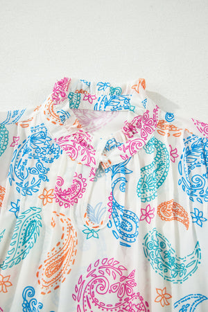 Lilyana Keyhole Puff Sleeve Blouse