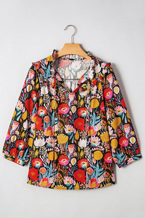Amara Puff Sleeve Tied Blouse