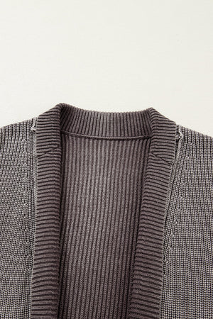 Sunny Patchwork Knit Open Sweater