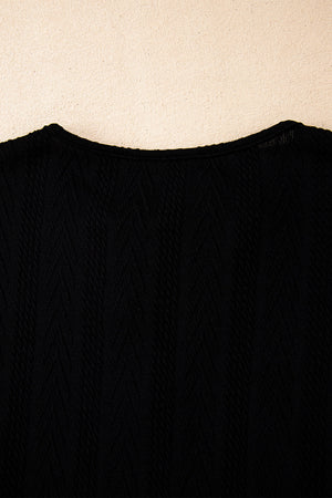 Poppy Textured Knit Drawstring Blouse