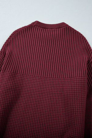 Julietta Mixed Textured Knitted Sweater