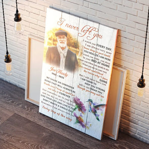 Personalized Canvas Prints Custom Photo, Memorial Gift, Gift For Loss Of Dad, I Never Left You Dem Canvas