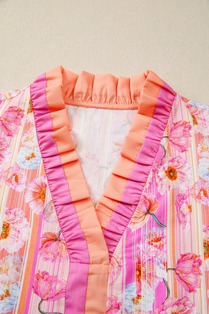 Danna Trim Short Sleeve Blouse