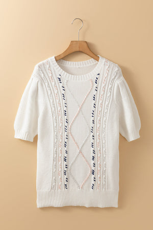 Nova Knit Short Sleeve Sweater